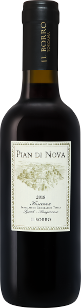 Вино Иль Борро Пиан ди Нова Тоскана 2018 красное сухое 14,5% 0,375 л фото