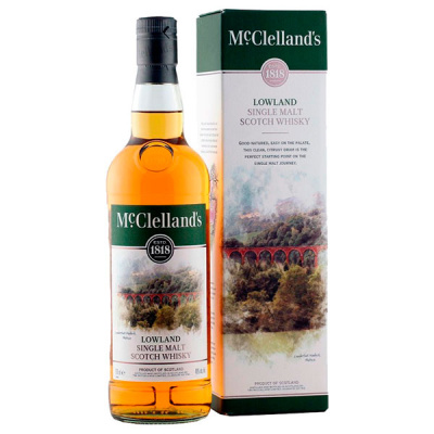 Виски McClelland's Lowland Single Malt in gift box 0,70 л фото