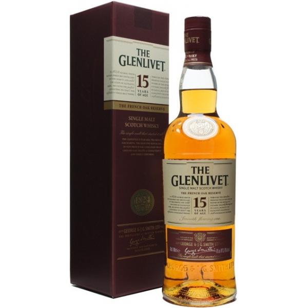 Виски The Glenlivet 15 years old Single Malt Speyside in gift box 0,7 л фото