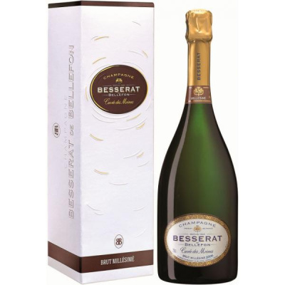Шампанское Белое Брют Besserat de Bellefon Cuvee des Moines Brut Champagne in gift box 2006 0,75 л фото