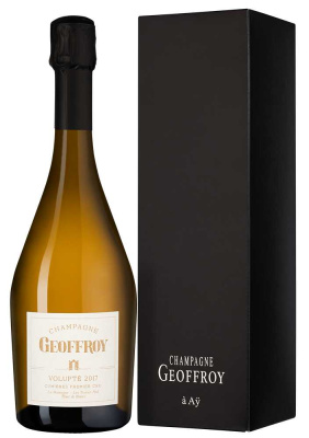 Вино игристое Белое Экстра Брют Geoffroy Volupte Premier Cru Brut Champagne in gift box 2017 0,75 л фото