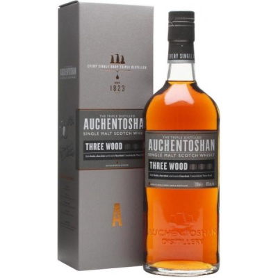 Виски Auchentoshan Three Wood Single Malt Lowland in gift box 0,7 л фото