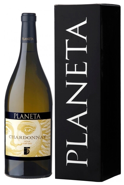 Вино Белое Сухое Planeta Chardonnay Menfi in gift box 2023 1,5 л фото