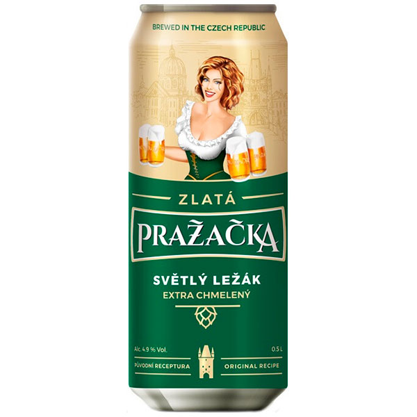 Пиво Светлое Prazacka Zlata in can 0,5 л фото