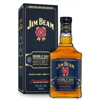 Виски Jim Beam Double Oak Kentucky Straight Bourbon in gift box 0,70 л фото