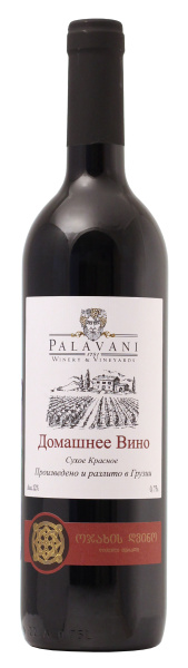 Вино Красное Сухое Palavani Georgian Homemade Red 2022 0,75 л фото