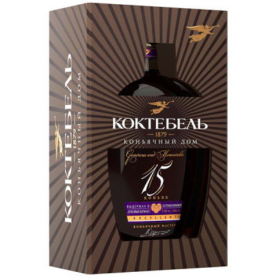 Коньяк Koktebel 15 Years Old in gift box 0,7 л фото