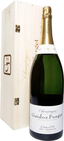 Вино игристое Белое Брют Gaidoz-Forget Carte d'Or Premier Cru Brut Champagne in wooden box 3 л фото