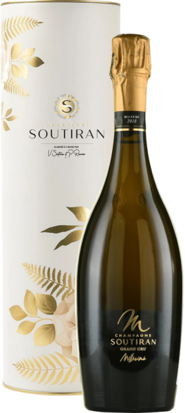 Вино игристое Soutiran Millesime Grand Cru Brut Champagne in tube 2025 0,75 л фото