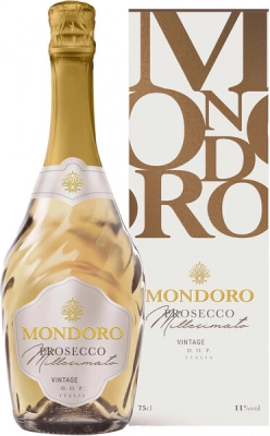 Вино игристое Белое Сухое Mondoro Prosecco Millesimato in gift box 2024 0,75 л фото