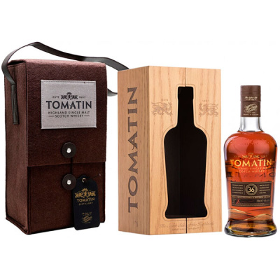 Виски Tomatin 36 years old Single Malt Highland in wooden box 0,7 л фото