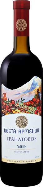 Плодовое вино Полусладкое Mrgashen Tsveta Armenii Pomegranate Wine 0,75 л фото