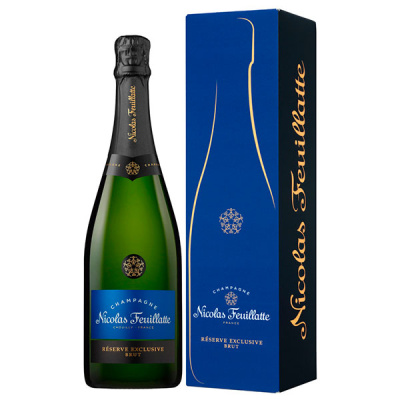 Вино игристое Белое Брют Nicolas Feuillatte Reserve Exclusive Brut Champagne in gift box 0,75 л фото