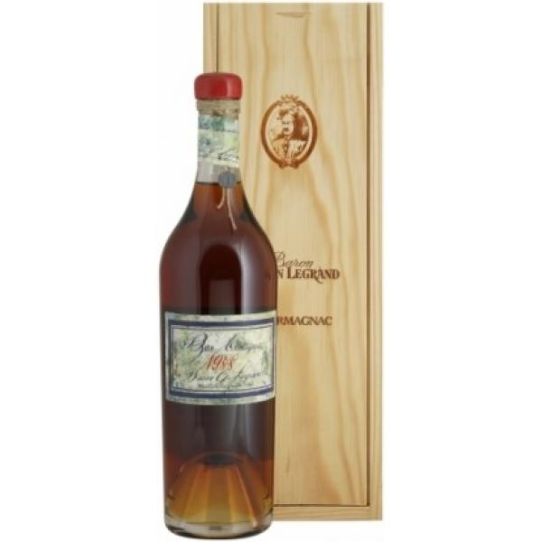 Арманьяк Baron G. Legrand Bas-Armagnac in wooden box 1988 0,70 л фото