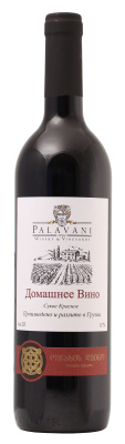 Вино Палавани Грузинское Домашнее Красное 2022 красное сухое 12% 0,75 л фото