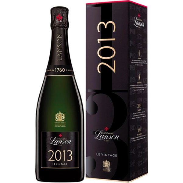 Шампанское Белое Брют Lanson Le Vintage Brut Champagne in gift box 2013 0,75 л фото