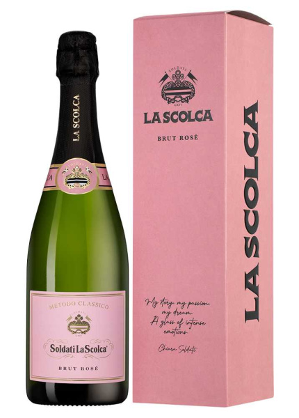 Вино игристое Розовое Soldati La Scolca Brut Rose in gift box 2021 0,75 л фото