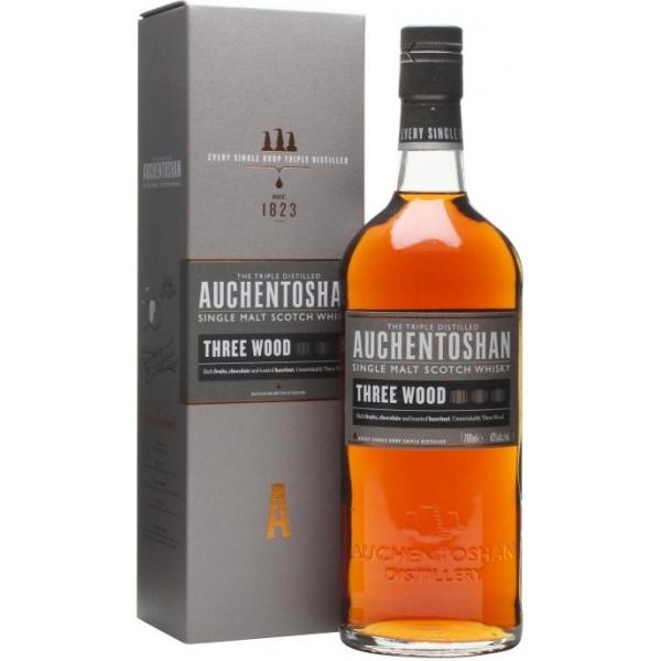 Виски Auchentoshan Three Wood Single Malt Lowland in gift box 0,7 л фото