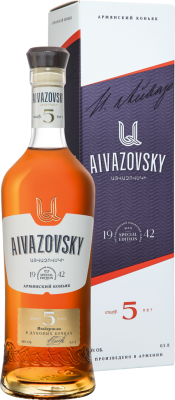 Бренди Aivazovsky 5 Years Old in gift box 0,5 л фото