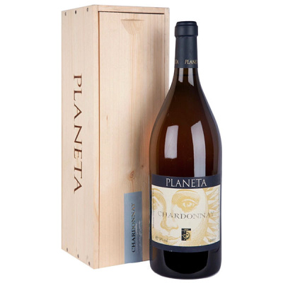 Вино Белое Сухое Planeta Chardonnay Menfi in wooden box 2022 3,00 л фото