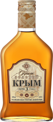 Бренди Золотой Крым 3 года 40% 0,25 л фото