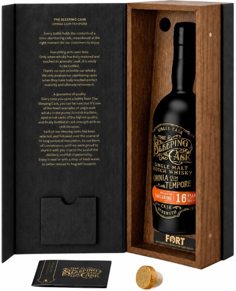 Виски The Sleeping Cask Dailuaine 16 Years Old Sherry Pedro Ximenez Finish in wooden box 0,7 л фото