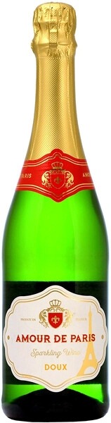 Вино игристое Белое Полусладкое Amour de Paris Doux 0,75 л фото