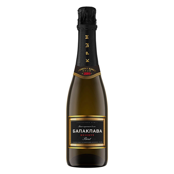 Вино игристое Белое Брют Золотая Балка Balaklava Reserve Brut 2021 0,375 л фото