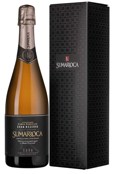 Вино игристое Белое Sumarroca Gran Reserva Brut Nature Cava in gift box 2022 0,75 л фото