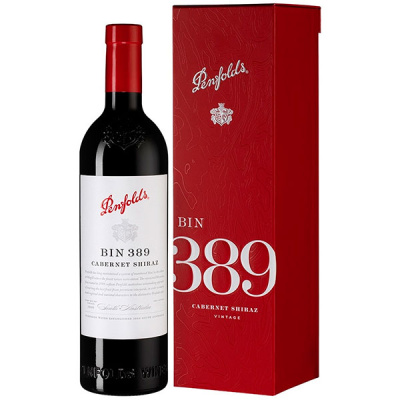 Вино Красное Сухое Penfolds Bin 389 Cabernet Shiraz South Australia in gift box 2021 0,75 л фото