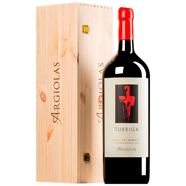 Вино Красное Сухое Argiolas Turriga Isola dei Nuraghi in wooden box 2019 1,5 л фото
