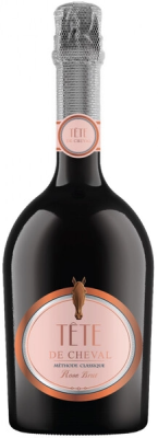Вино игристое Розовое Брют Tete de Cheval Methode Classique Rose Brut 0,75 л фото
