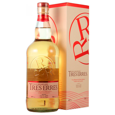 Писко Tres Erres Reservado in gift box 0,70 л фото