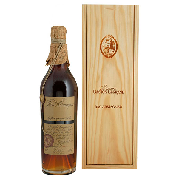 Арманьяк Baron G. Legrand Bas-Armagnac in wooden box 1994 0,70 л фото