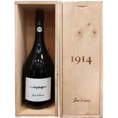 Вино игристое Белое Сухое Jane Ventura 1914 Gran Reserva Brut Nature Cava in wooden box 2008 1,5 л фото