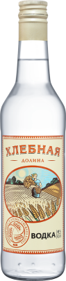 Водка Хлебная Долина 40% 0,5 л фото