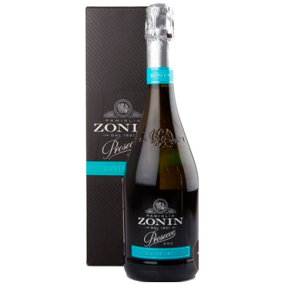 Вино игристое Белое Брют Zonin Prosecco Brut in gift box 0,75 л фото