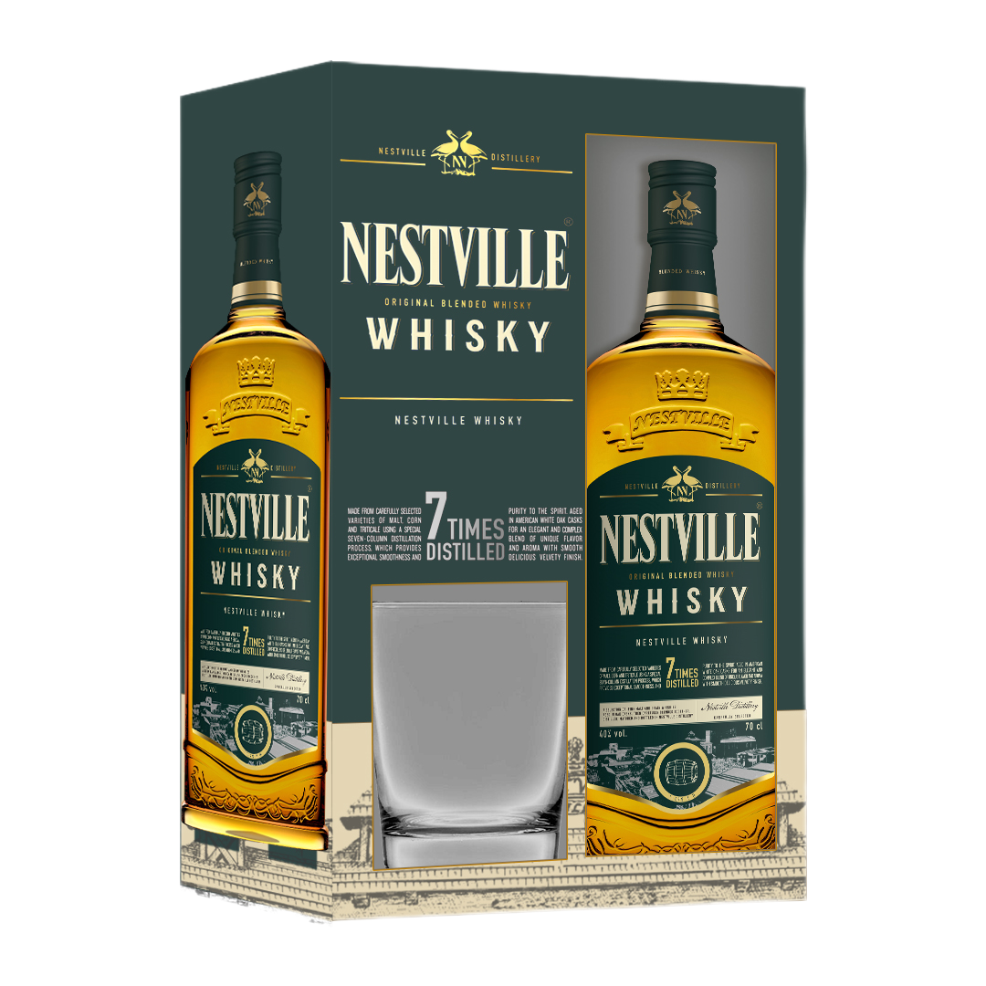 Виски Nestville Blended with a glass in gift box 0,7 л фото