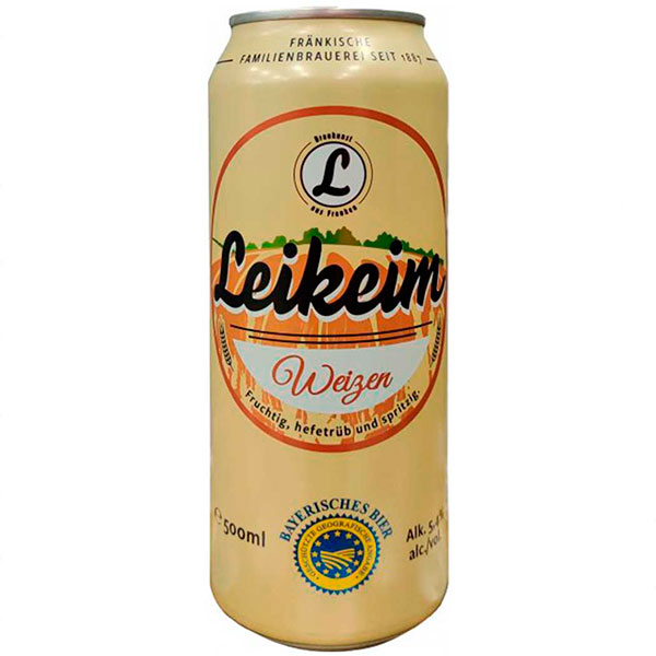 Пиво Leikeim Weizen in can 0,50 л фото