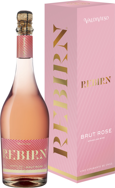 Вино игристое Розовое Брют Valdivieso Rebirn Rose Extra Brut in gift box 2023 0,75 л фото