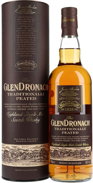 Виски Glendronach Traditionally Peated Single Malt Highland in tube 0,7 л фото