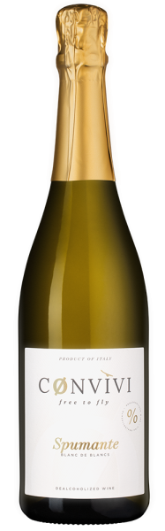 Вино игристое Белое Convivi Spumante Blanc de Blancs Dealcoholized 0,75 л фото