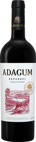 Вино Красное Сухое Adagum Saperavi Kuban 0,75 л фото