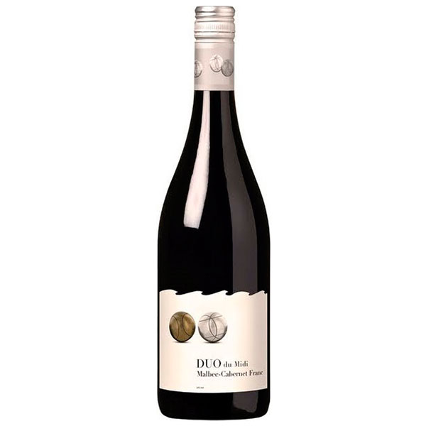 Вино Красное Полусухое DUO du Midi Malbec-Cabernet Franc Pays d'Oc 2021 0,75 л фото