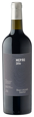 Вино Красное Сухое Visokiy Bereg Merlot Adged 2019 0,75 л фото