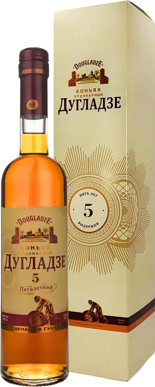 Бренди Dugladze 5 yo in gift box 0,5 л фото