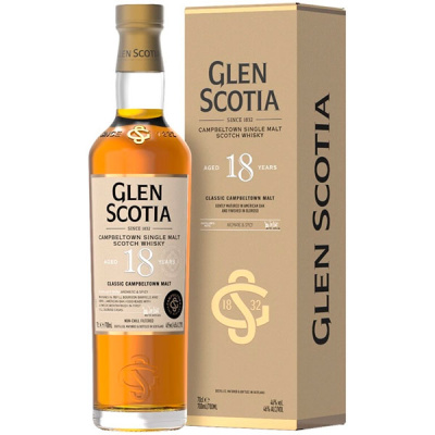 Виски Glen Scotia 18 Years Old Single Malt Campbeltown in gift box 0,7 л фото