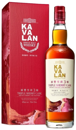 Виски Kavalan Triple Sherry Cask Single Malt in gift box 0,7 л фото