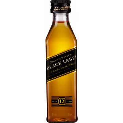 Виски Johnnie Walker Black Label 12 Year Old 0,05 л фото