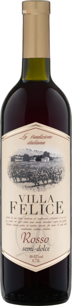 Вино Вилла Феличе Россо красное полусладкое 11% 0,75 л фото